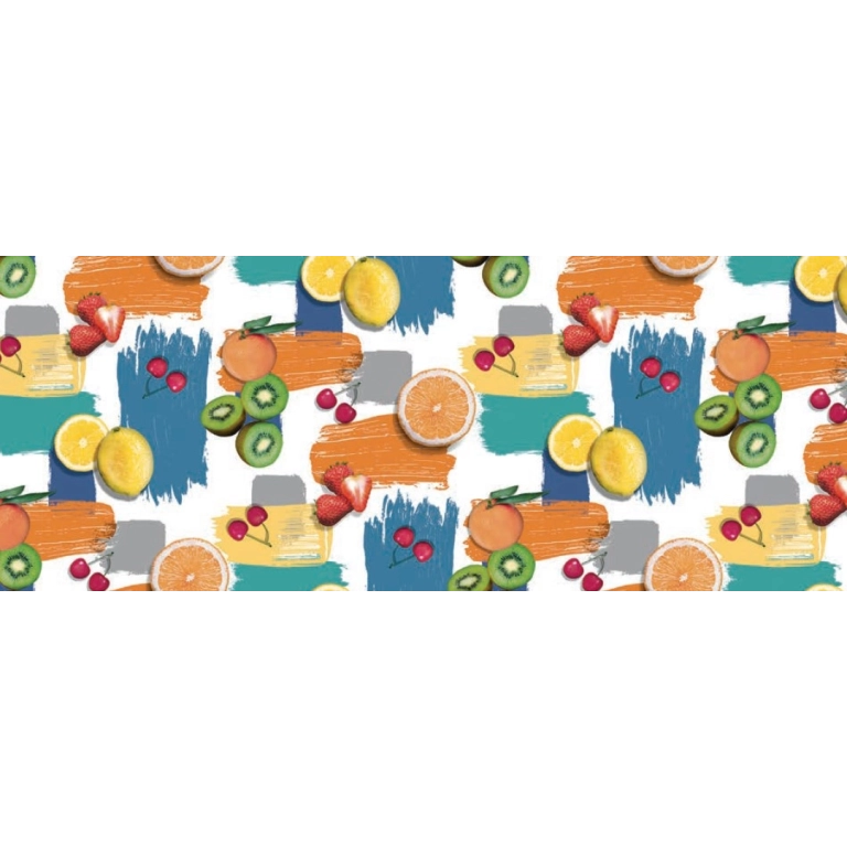 Toile cirée ZESTINA multi - Nappe multicolore à fruits