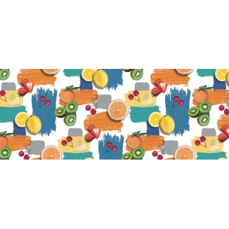 Toile cirée ZESTINA multi - Nappe multicolore à fruits
