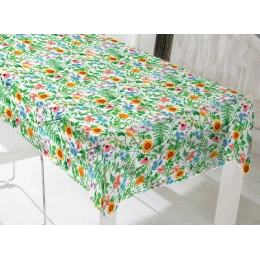 Nappe transparente GARDEN multi - Fleurs colorées apparentes