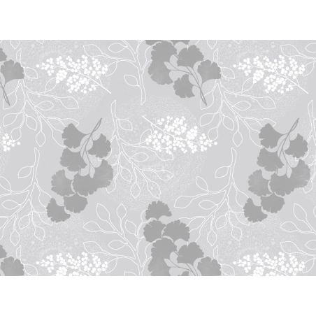 Toile cirée premium GINBAIE Argent - largeur 140 cm