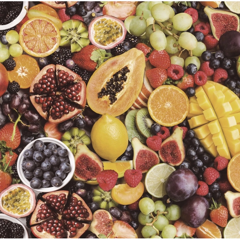 Toile cirée EXOFRUIT multi - Nappe de table avec des fruits exotiques