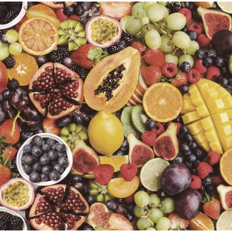 Toile cirée EXOFRUIT multi - Nappe de table avec des fruits exotiques