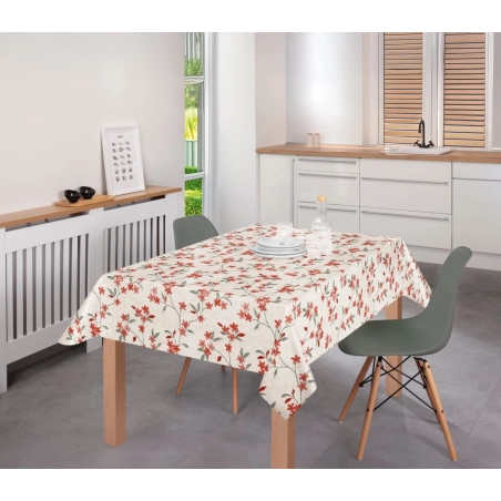 Toile cirée BLUE BLOSSOM - Nappe de table florale