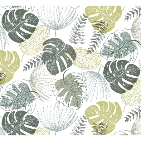 Toile cirée ADAO vert - Nappe cirée livrée sans plis chez Nortufting !