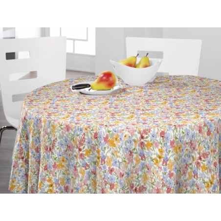 Toile cirée LISA rose - nappe printanière liberty