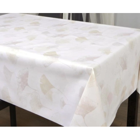 Protège table ICHO écru - Toile cirée épaisse largeur 140 cm