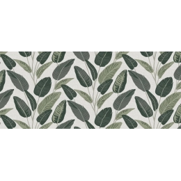 Toile cirée WILLE Vert - Nappe cirée feuillage tropical vert