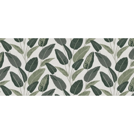 Toile cirée WILLE Vert - Nappe cirée feuillage tropical vert