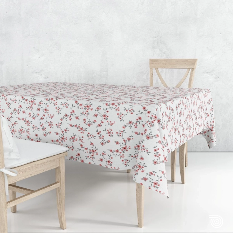 Toile cirée FLORALIA Rouge - Jolie nappe florale liberty