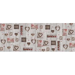 Toile cirée COEUR bohème - Nappe de montagne chaleureuse