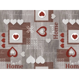Toile cirée SWEET home - Nappe avec de jolis cœurs