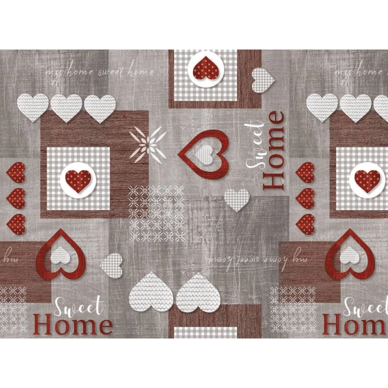 Toile cirée SWEET home - Nappe avec de jolis cœurs