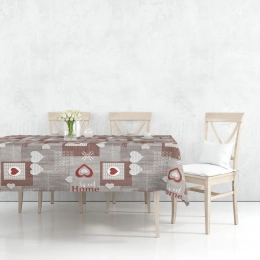 Toile cirée SWEET home - Nappe avec de jolis cœurs