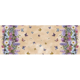 Toile cirée MARIPOSA parme - Nappe et papillons