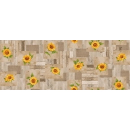 Toile cirée SUNFLOWER jaune - Nappe tournesol jaune