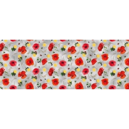 Toile cirée POPPY citrus - Nappe coquelicot et citron