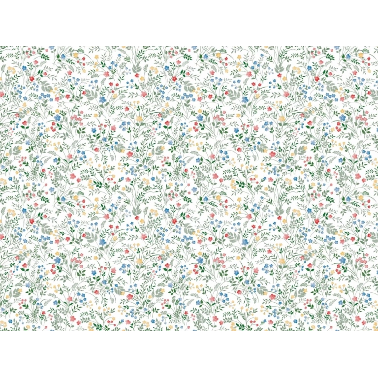 Toile cirée PASTORALE multi - Nappe petites fleurs colorées