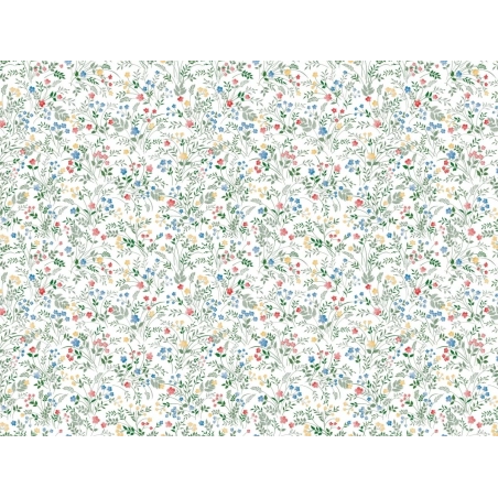 Toile cirée PASTORALE multi - Nappe petites fleurs colorées