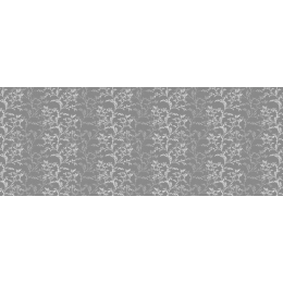 Toile cirée EGLANTINE gris - Nappe florale grise