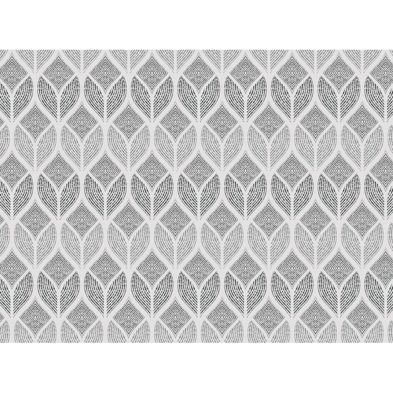 Toile cirée AMANI gris - Nappe motif géométrique