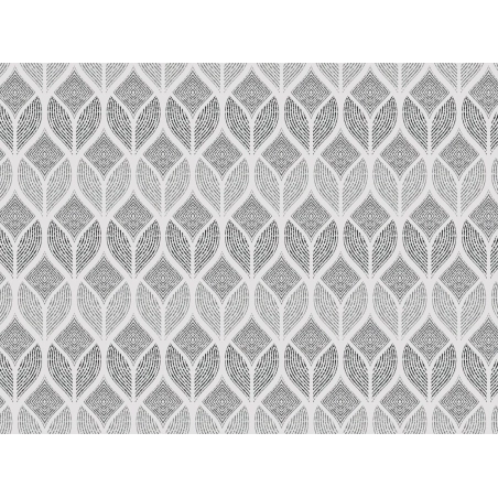 Toile cirée AMANI gris - Nappe motif géométrique