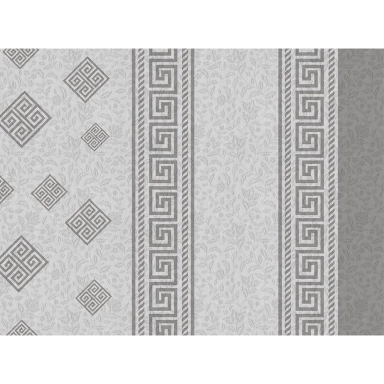 Toile cirée OLYMPIA Gris - Modèle Luxury Grec Art