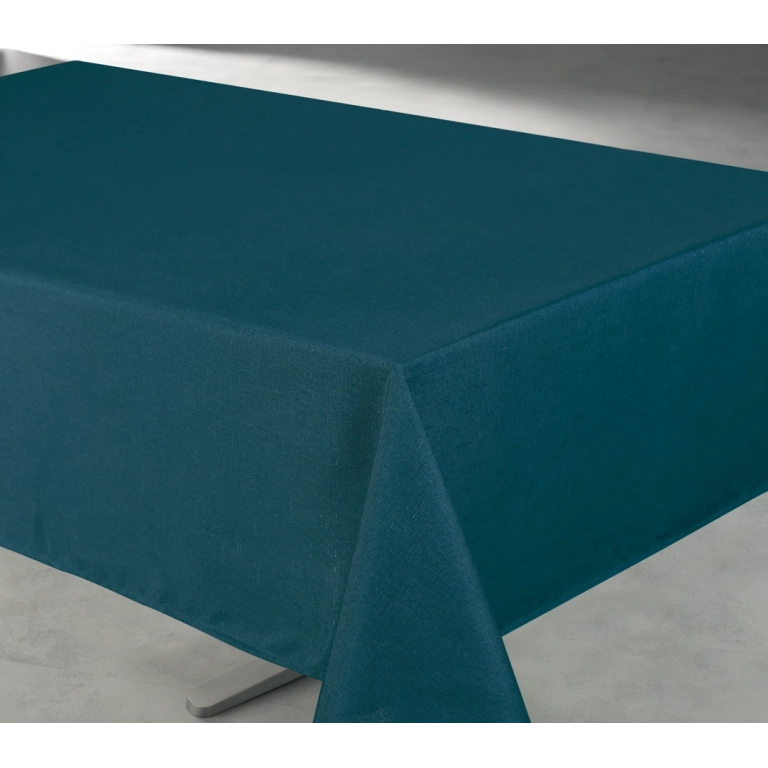 Nappe unie Bleu Paon - Rectangle 140 x 240 cm