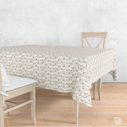 Tissu enduit Souffle beige - Largeur 140 cm
