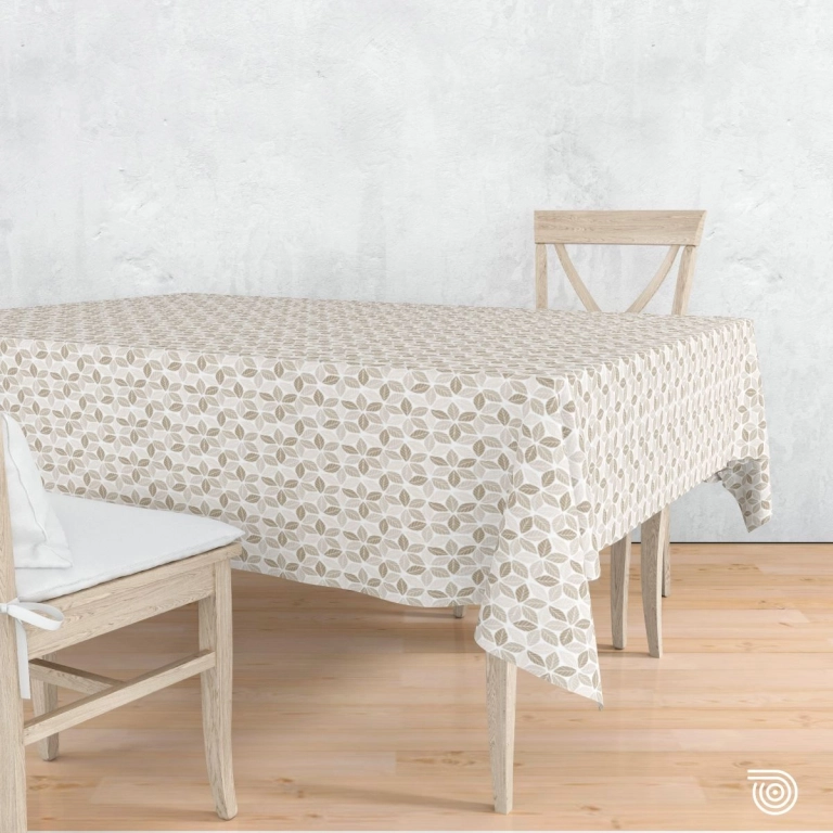 Tissu enduit Souffle beige - Largeur 140 cm
