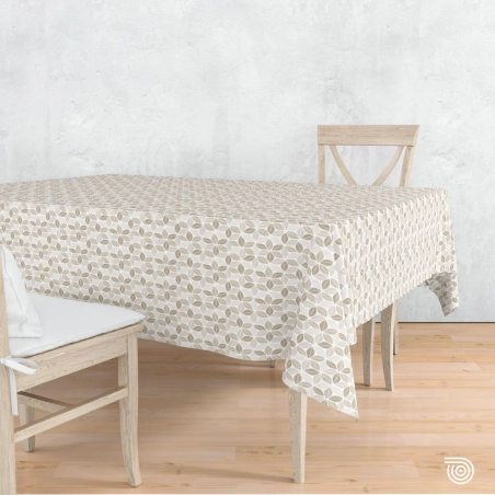 Tissu enduit Souffle beige - Largeur 140 cm