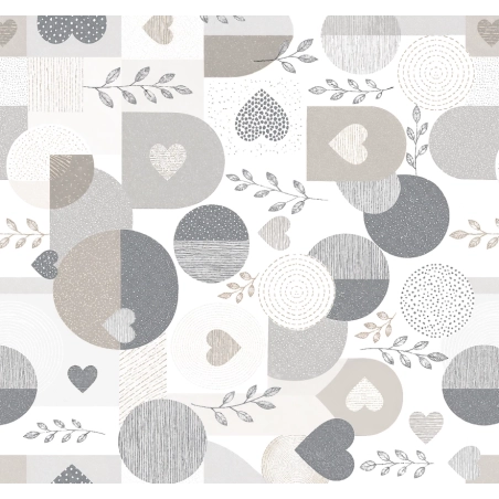Tissu enduit Harmonie perle - Largeur 180 cm
