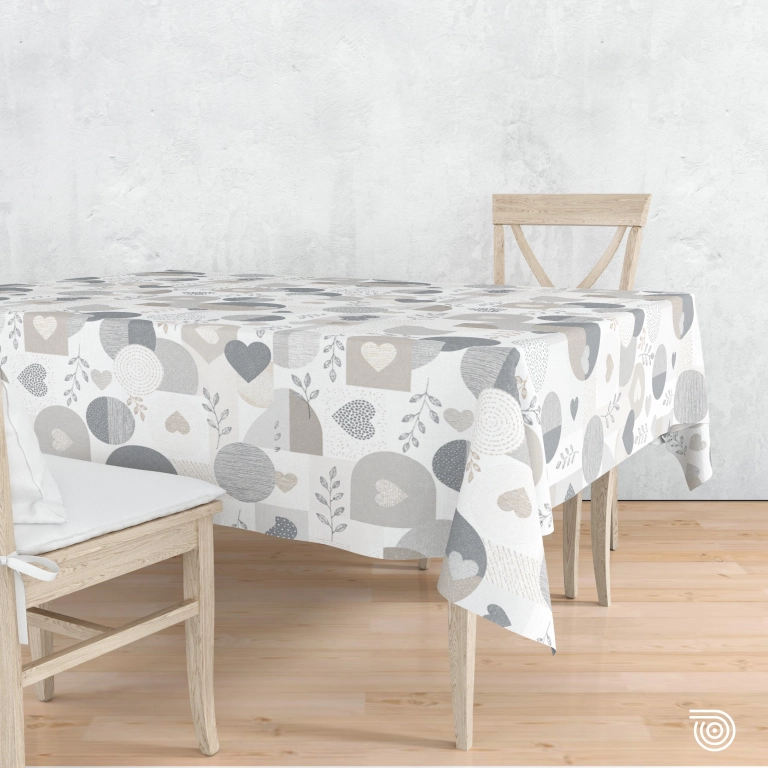 Tissu enduit Harmonie perle - Largeur 180 cm