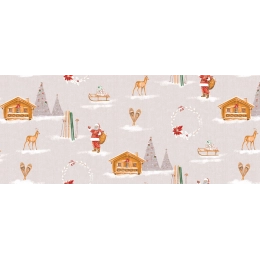 Nappe de noël HIVER d'antant - Nappe festive de noël authentique