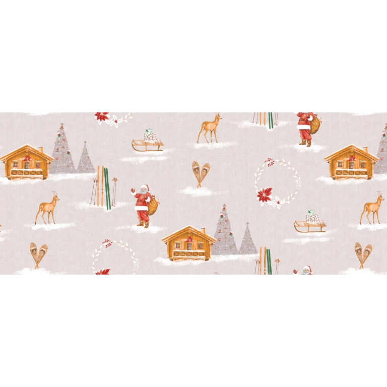 Nappe de noël HIVER d'antant - Nappe festive de noël authentique