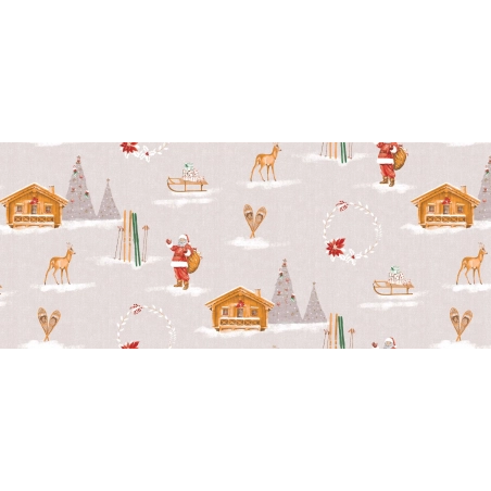 Nappe de noël HIVER d'antant - Nappe festive de noël authentique