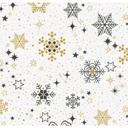 Nappe de noël CRISTAUX gold - Nappe festive de Noël