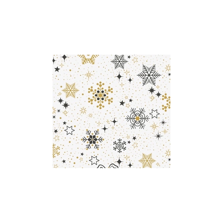 Nappe de noël CRISTAUX gold - Nappe festive de Noël