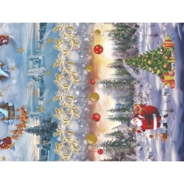 Nappe de noël FEERIE hivernale - Nappe festive de Noël