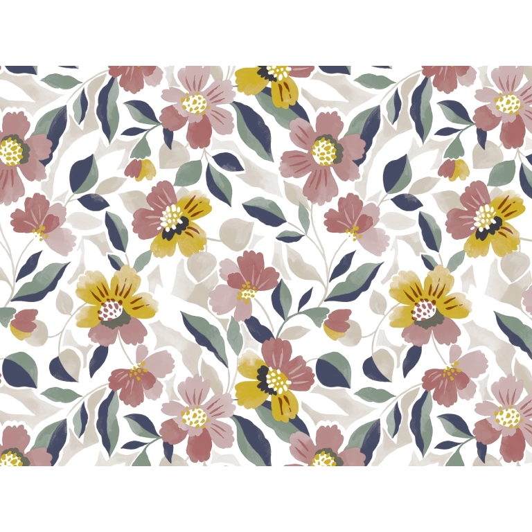 Toile cirée 160 VERA multi - Nappe florale colorée