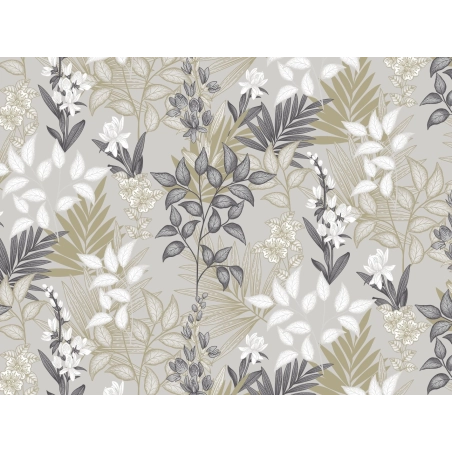 Toile cirée 160 PALOMA beige - Nappe végétale beige
