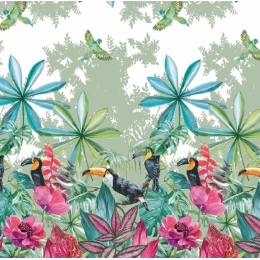 Toile cirée 160 MONTEVERDE - Nappe cirée exotique