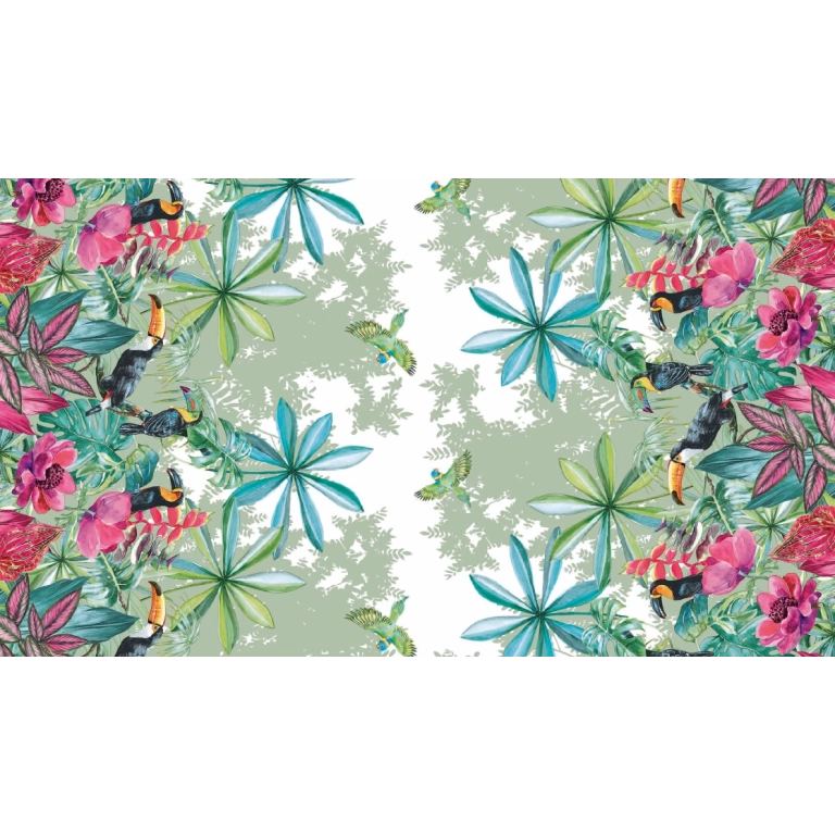 Toile cirée 160 MONTEVERDE - Nappe cirée exotique