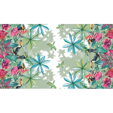 Toile cirée 160 MONTEVERDE - Nappe cirée exotique