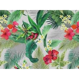 Toile cirée APATAKI Gris - largeur 140 cm