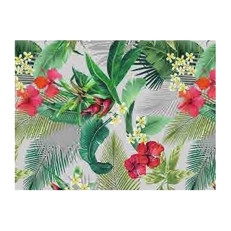 Toile cirée APATAKI Gris - largeur 140 cm