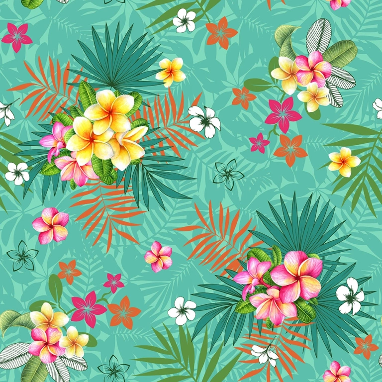 Toile cirée épaisse TIARÉ Emeraude - Largeur 140 cm et Sans plis