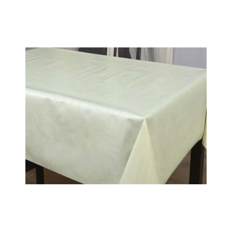 Protège table SELMA vert - Toile cirée épaisse largeur 140 cm