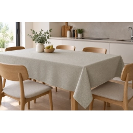 Toile cirée métallisée - CANEVAS lin beige