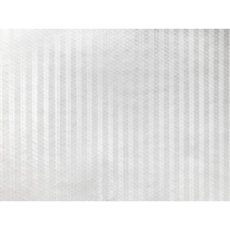 Toile cirée métallisée - CHEVRONS blanc nacré