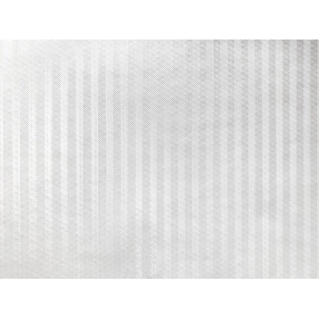 Toile cirée métallisée - CHEVRONS blanc nacré